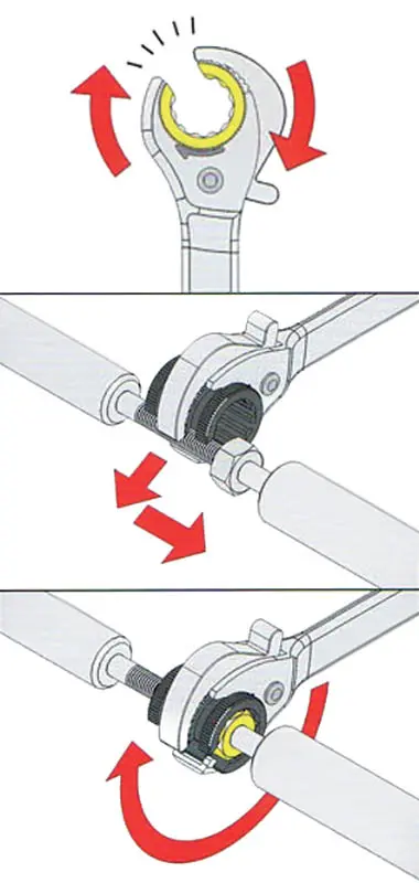 Klíče na převlečné matice ráčnové